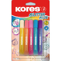 Lepidlo Kores Glitter Glue pastelové 5 barev