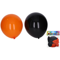 Nafukovací balónky sada 2 barvy oranžová, černá