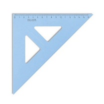 Trojúhelník 45/177 transparentní modrý