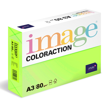 Barevný papír Image Coloraction A3 80g reflexní zelená 500 ks