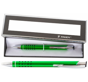 Kuličkové pero Veno rubber v krabičce zelené
