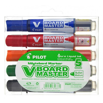Popisovač na bílé tabule Pilot  V-Board Master sada