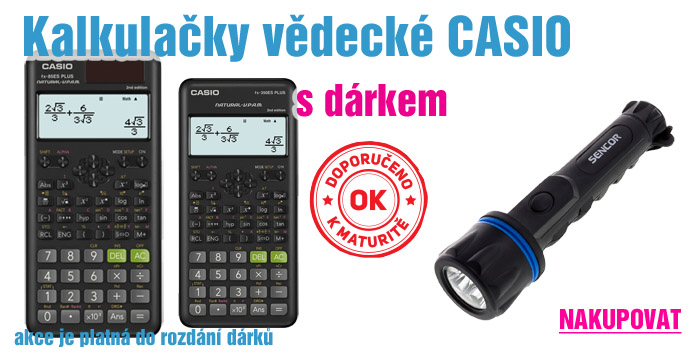 Kalkulačky Casio s dárkem