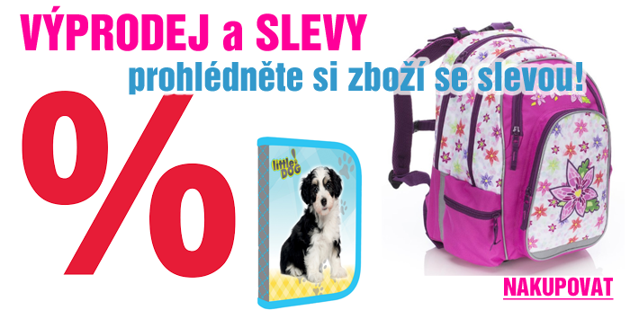 Sleva a výprodej školních potřeb