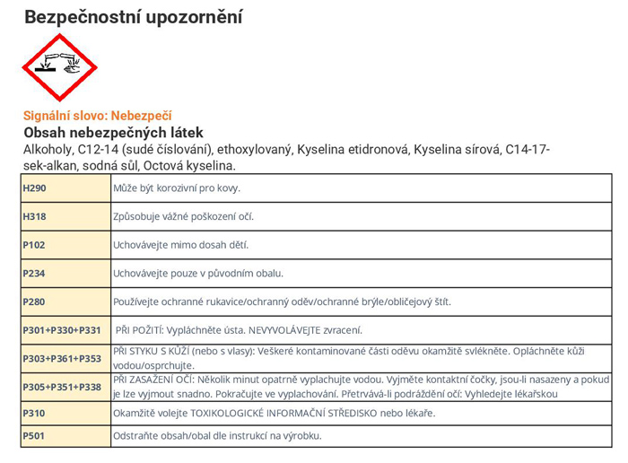 Bezpečnostní upozornění