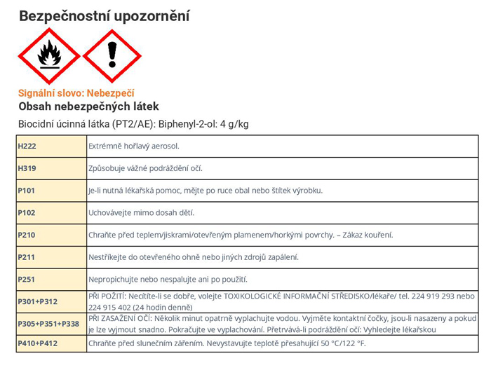 Bezpečnostní upozornění