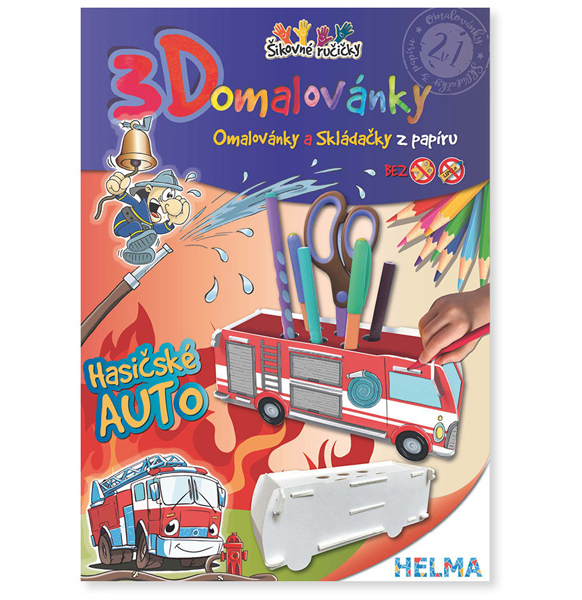 3D omalovánka A4 - SET Hasičské auto 954212