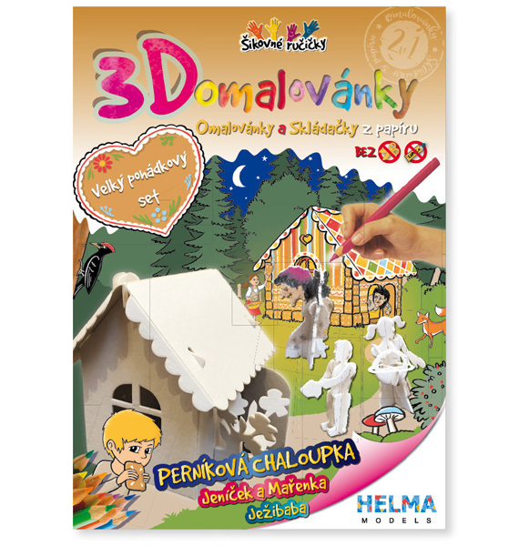 3D omalovánka A4 - SET Perníková chaloupka 954217