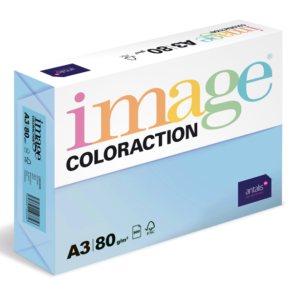 Barevný papír Image Coloraction A3 80g ledově modrá 500 ks 119155