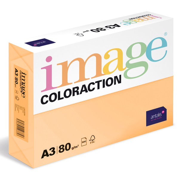 Barevný papír Image Coloraction A3 80g meruňková 500 ks 119153