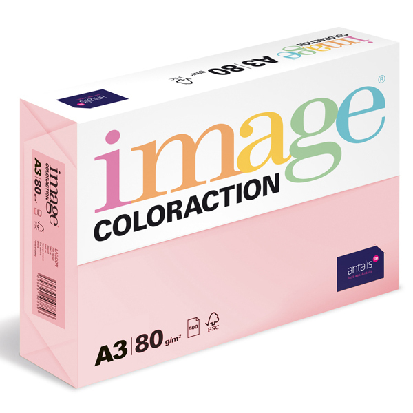 Barevný papír Image Coloraction A3 80g pastelově růžová 500 ks 119157