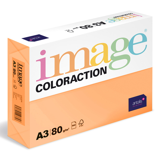 Barevný papír Image Coloraction A3 80g sytá oranžová 500 ks 119147