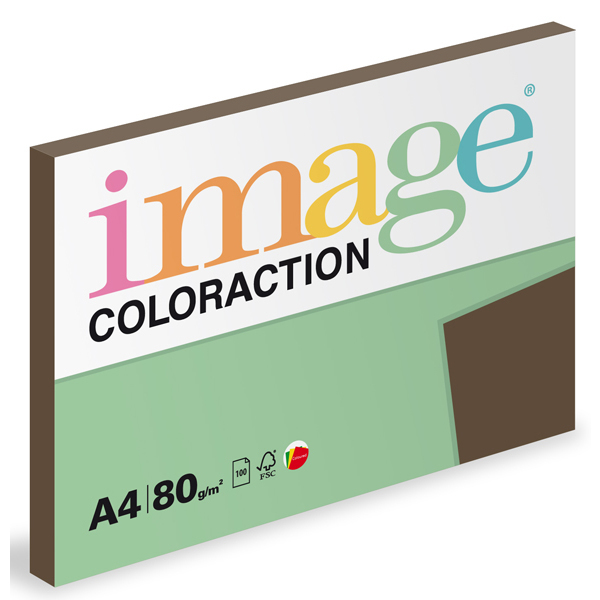 Barevný papír Image Coloraction A4 80g intenzivní hnědá 100 ks 119324