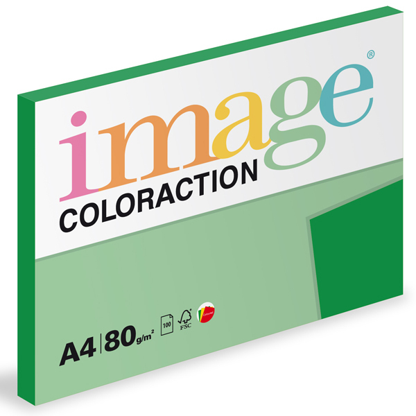Barevný papír Image Coloraction A4 80g intenzivní tmavě zelená 100 ks 119071