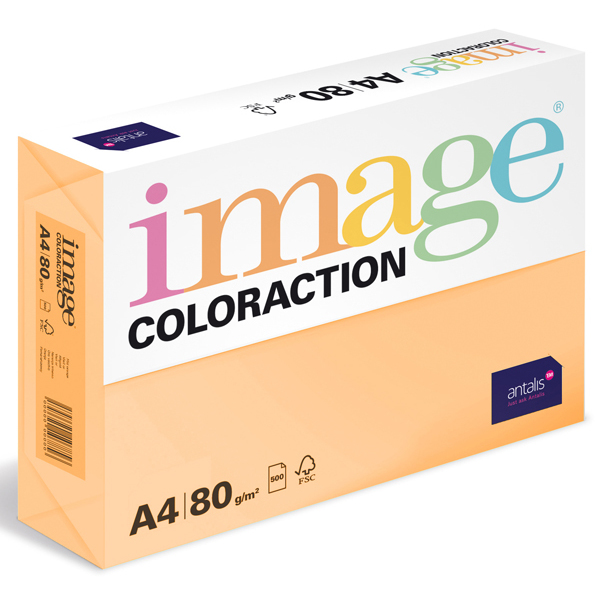 Barevný papír Image Coloraction A4 80g pastelová meruňková 500 ks 119094