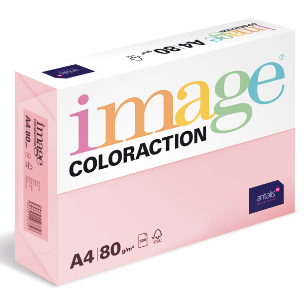 Barevný papír Image Coloraction A4 80g pastelová pastelově růžová 500 ks 119100