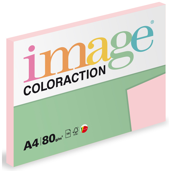Barevný papír Image Coloraction A4 80g pastelově růžová 100 ks 119101