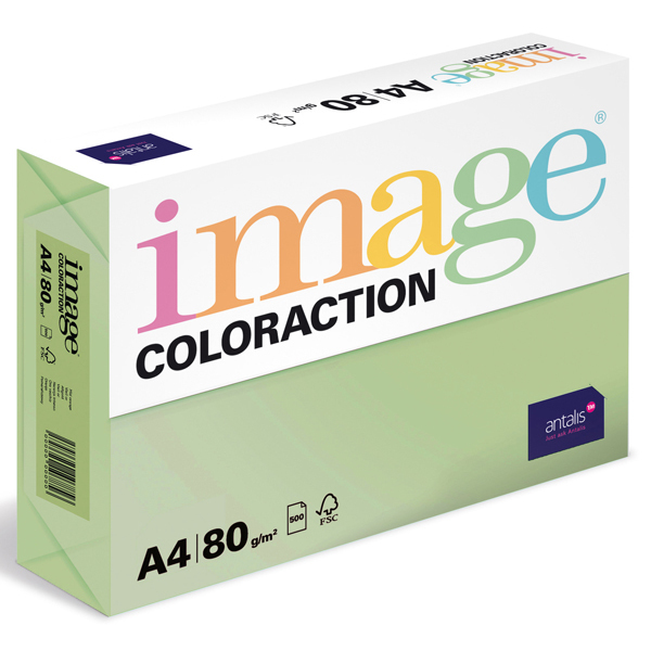 Barevný papír Image Coloraction A4 80g pastelově zelená 500 ks 119104
