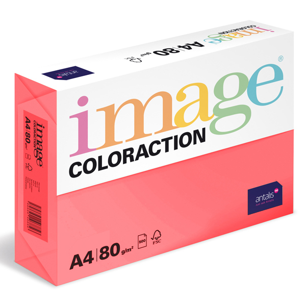 Barevný papír Image Coloraction A4 80g reflexní růžová 500 ks 119120