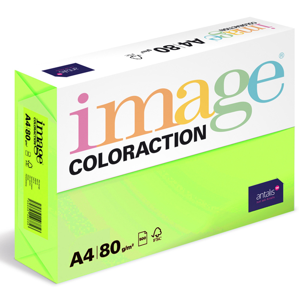 Barevný papír Image Coloraction A4 80g reflexní zelená 500 ks 119116
