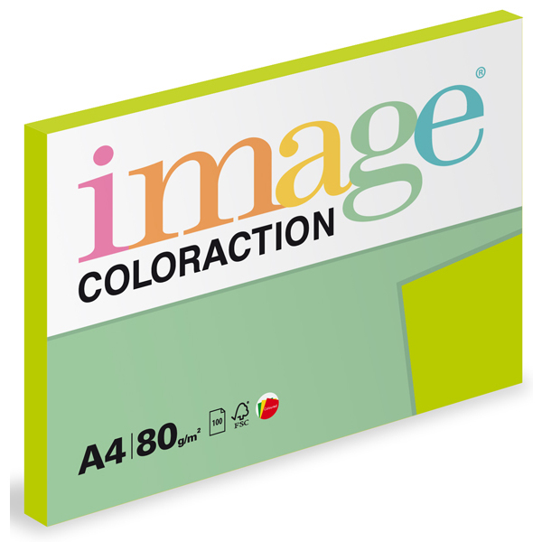 Barevný papír Image Coloraction A4 80g středně zelená 100 ks 119087