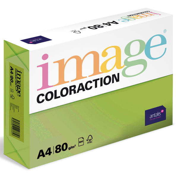 Barevný papír Image Coloraction A4 80g středně zelená 500 ks 119086