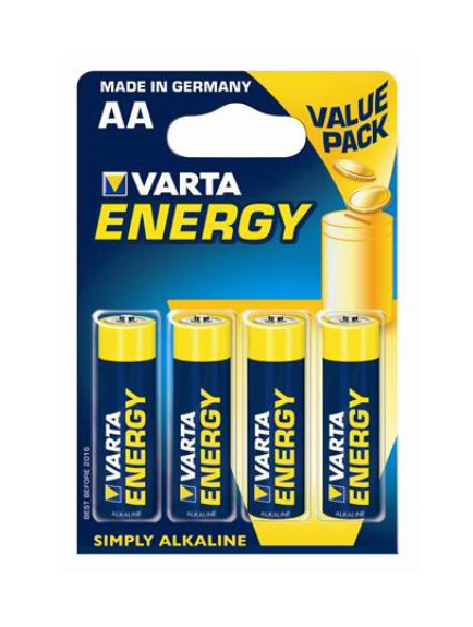 Baterie alkalická Varta Energy AA R06 4ks 219588