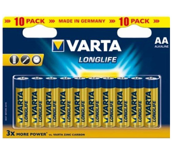 Baterie alkalická Varta Longlife AA R06 10ks 219589