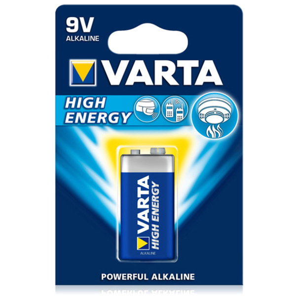 Baterie alkalické Varta High Energy 6LR61-9V 1ks 219597