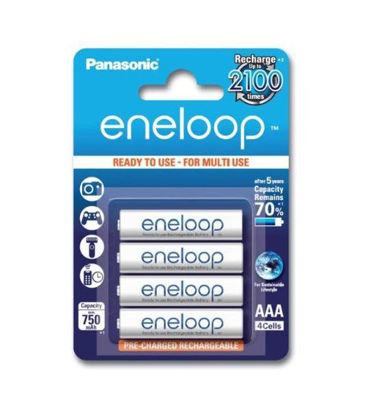 Baterie Panasonic Eneloop nabíjecí přednabité AAA 750mAh 4ks 219603