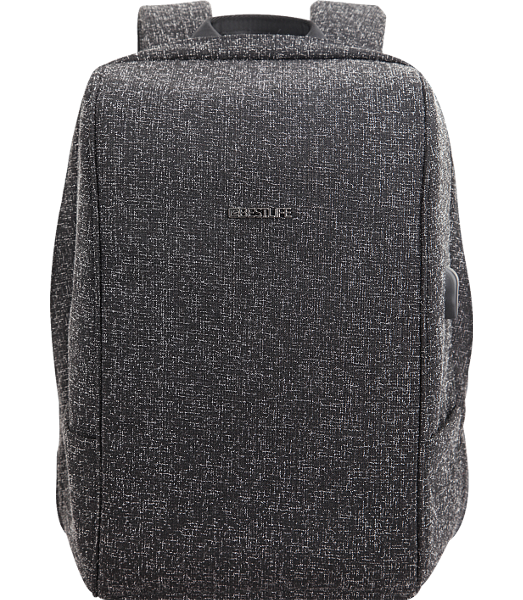 Batoh Bestlife Travel Safe 15,6" černý žíhaný 306195