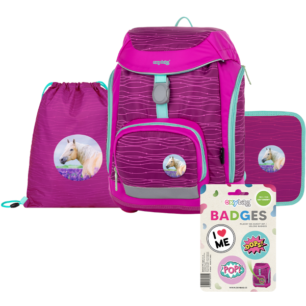 Oxybag Set 4dílný Sherpy Pink 313512