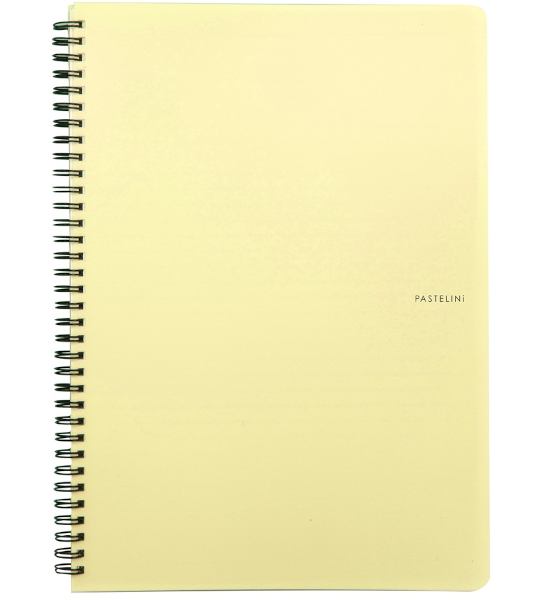 Blok spirálový PASTELINI A4 žlutý 119620