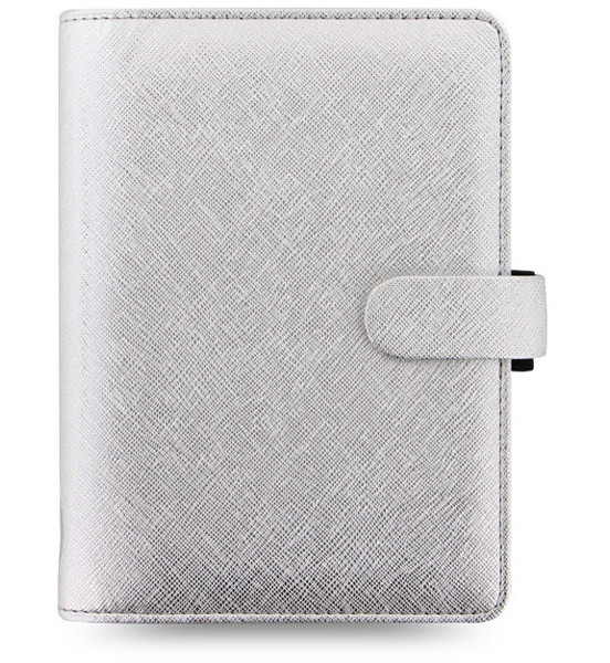 Diář FILOFAX Saffiano osobní Metallic silver 402148