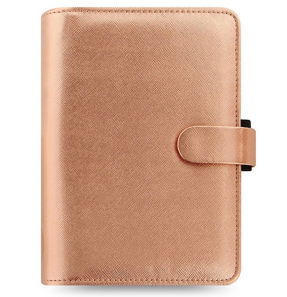 Diář FILOFAX Saffiano osobní Metallic rose gold 402147