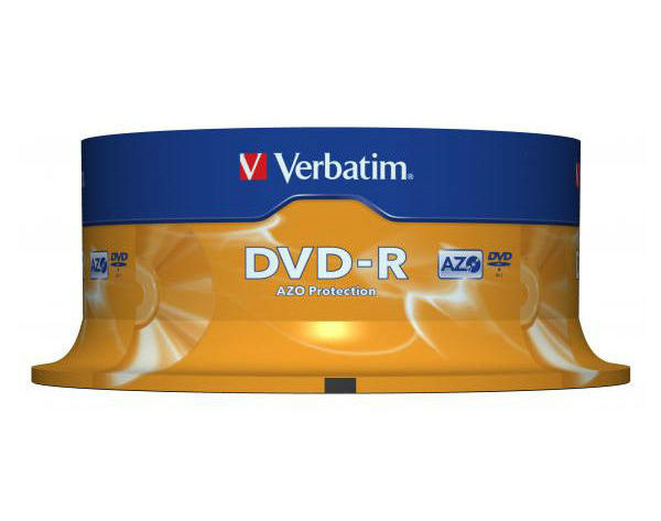 DVD-R Verbatim 4,7GB 16x cake box 25ks 145017