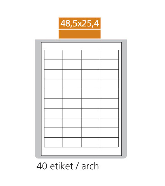 Etikety samolepicí lesklé 48,5x25,4 mm 100 ks 119432