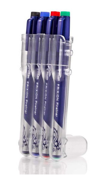 Pilot Fineliner Frixion 4104 gumovací černý 402359