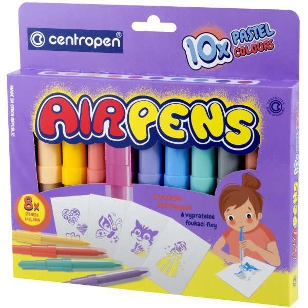 Foukací fix Centropen Air Pens pastelové 1500 8ks 950654