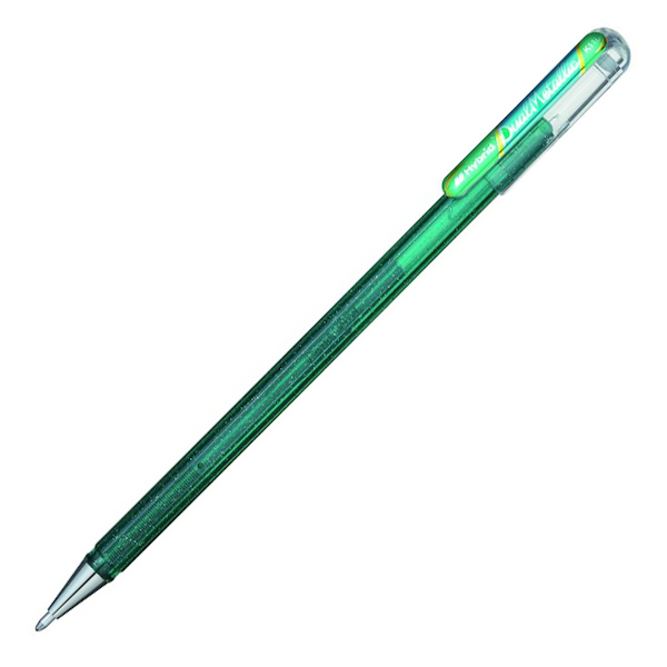 Pentel K110 Dual zelené metalické modré 938155