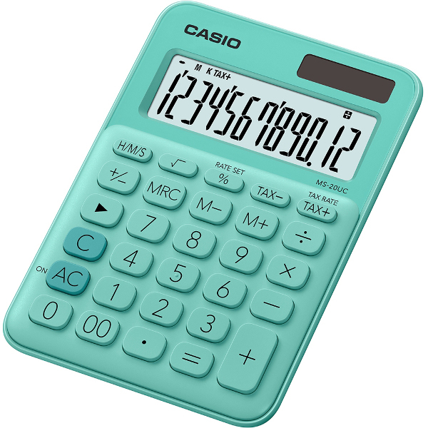 Kalkulačka Casio MS 20UC zelená 159546