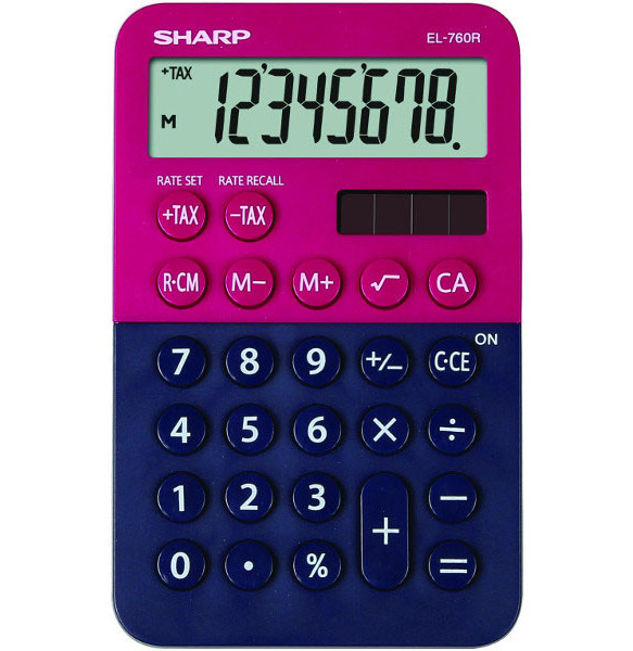 Kalkulačka Sharp EL-760 červená 159554