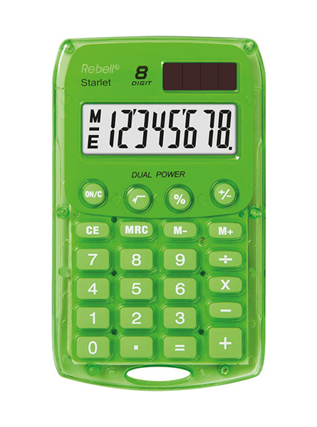 Kalkulačka Rebell Starlet zelená 159321