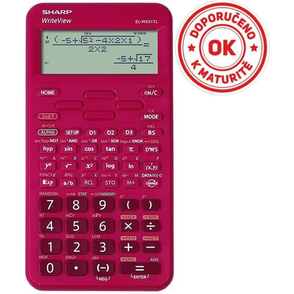 Kalkulačka Sharp ELW531TLRD červená 941819