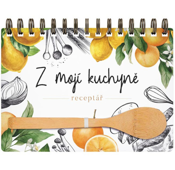 Kniha na recepty citrus A5 s vařečkou 949079
