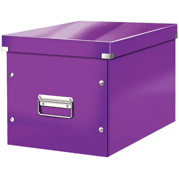 Krabice archivační CLICK-N-STORE čtvercová A4 fialová 129520