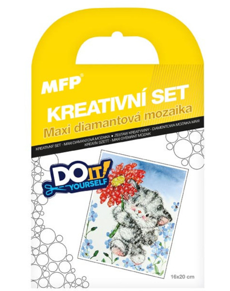 Kreativní sada Diamantová mozaika Kotě 954784