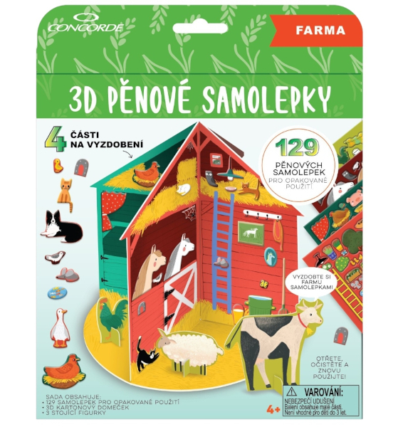 Kreativní set Pěnové samolepky 3D Farma 948595