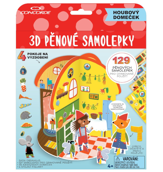 Kreativní set Pěnové samolepky 3D Houbový domeček 948596