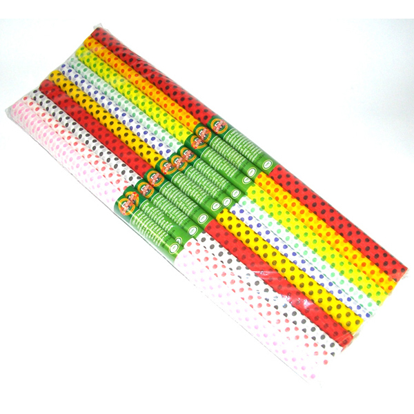Krepový papír tečkovaný mix barev 1ks 930954